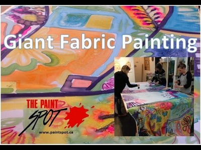Giant Fabric Painting with Dye Na Flow