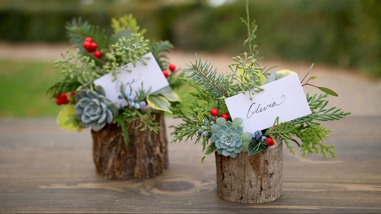 Holiday Place Card Holder. Party Favor (Full Version). Garden Answer