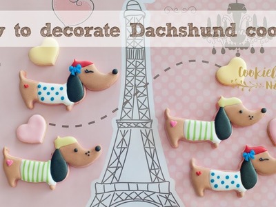 How to decorate dachshund dog cookies video tutorial