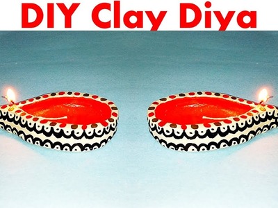 How to Make and Decorate Clay Diya at home  || Diwali crafts || Shilpkar crafts