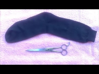 How to make hair roller by sock