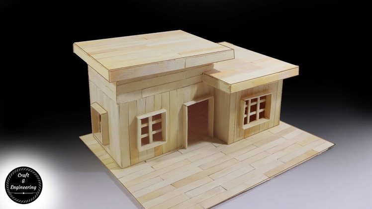 How to make Modern House with popsicle sticks