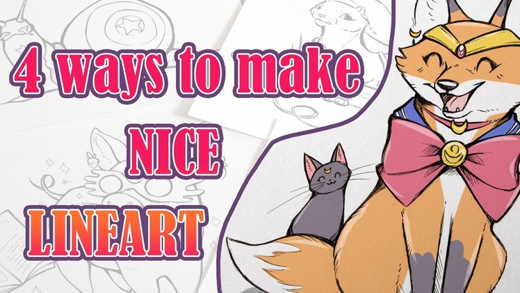 How to Make NICE LINEART 4 Ways + Drawing Popular Characters as ANIMALS