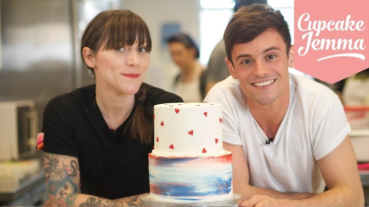 How to Stack a Two-Tier Cake with Tom Daley! | Cupcake Jemma