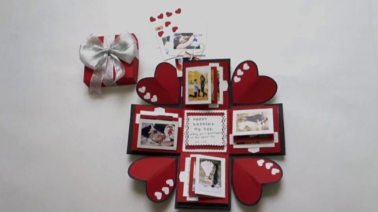 Love Explosion Box Photo Album – Perfect gift for Valentines.Anniversary.Birthday (100% Handmade)