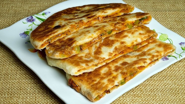 Make yummy pizza paratha at home kids love to eat