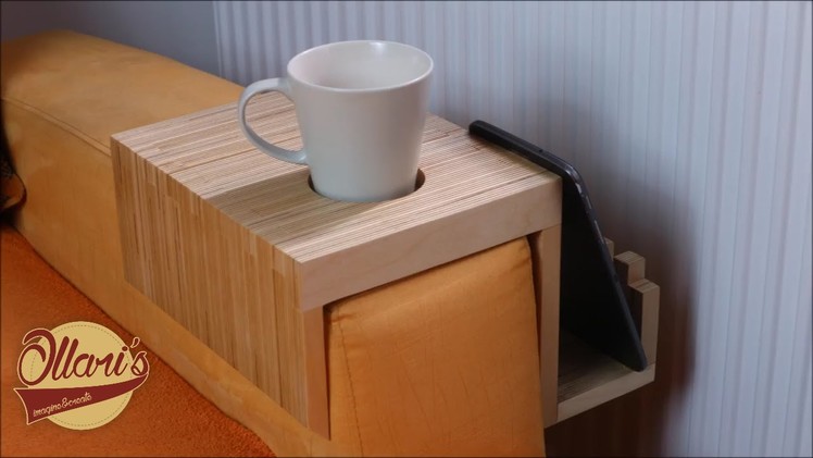 Making a Plywood Sofa Tray. Drink Holder