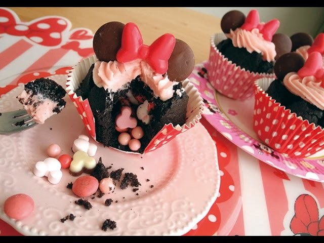 Minnie mouse  gimmick muffin.ミニーのギミックカップケーキ
