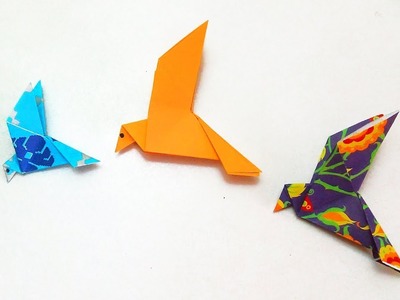 Origami flapping bird – Paper birds wall hanging – How to make a paper bird that can fly