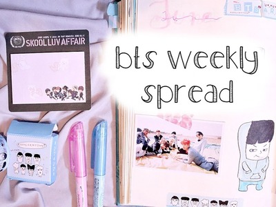 PLAN WITH ME | BTS themed weekly spread bullet journal