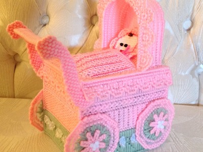 Plastic Canvas Baby Carriage part 2