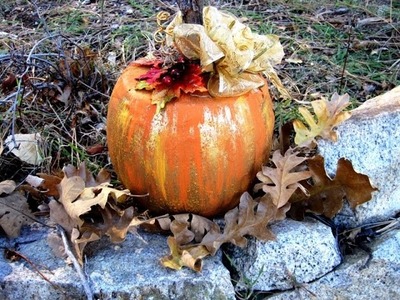 Recycled Candy Pail Pumpkin ~ Featuring Miriam Joy