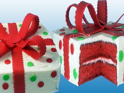 Red Velvet Christmas Present Cake - How To