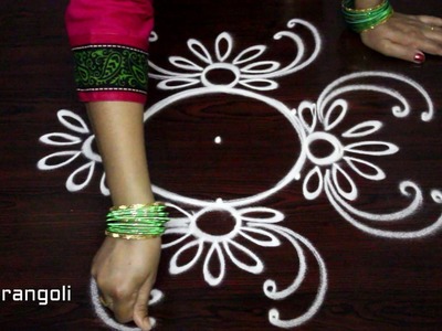 Simple rangoli designs with dots - small kolam designs - muggulu designs