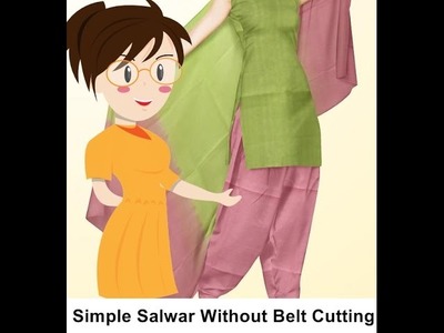 Simple Salwar Without Belt Cutting - Tailoring With Usha