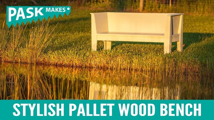 Stylish Pallet Wood Bench