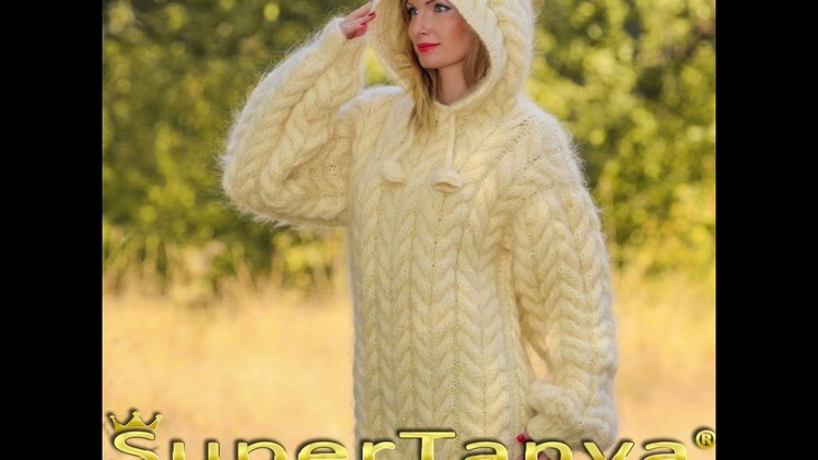 SUPERTANYA bespoke cable knit sweater with hood