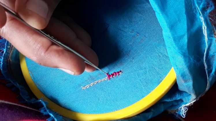 Zig zag stitch - part 2 - aari.maggam embroidery