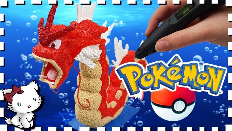 3D Pen Art Creation ♥ Pokémon - shiny red Gyarados. rotes Garados ♥