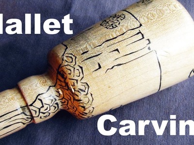 A Maple Carver’s Carving Mallet w. Epoxy Inlay (project 14)