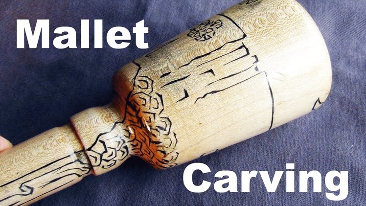 A Maple Carver’s Carving Mallet w. Epoxy Inlay (project 14)