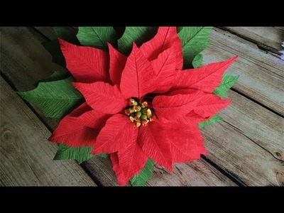 ABC TV | How To Make Poinsettia Paper Flower From Crepe Paper - Craft Tutorial