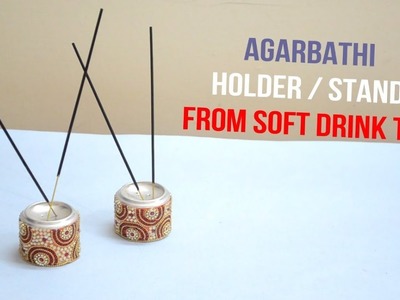 Agarbathi Stand from soft drink tin ||Creative Indian Arts|| #42