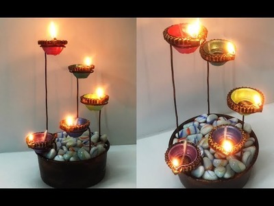 Beautiful Diya Stand for Diwali Decoration | Easy Diya Decoration Idea | DIY Tea light Candle Holder