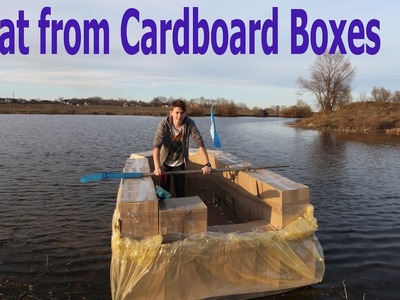 Boat from Cardboard Boxes - DIY