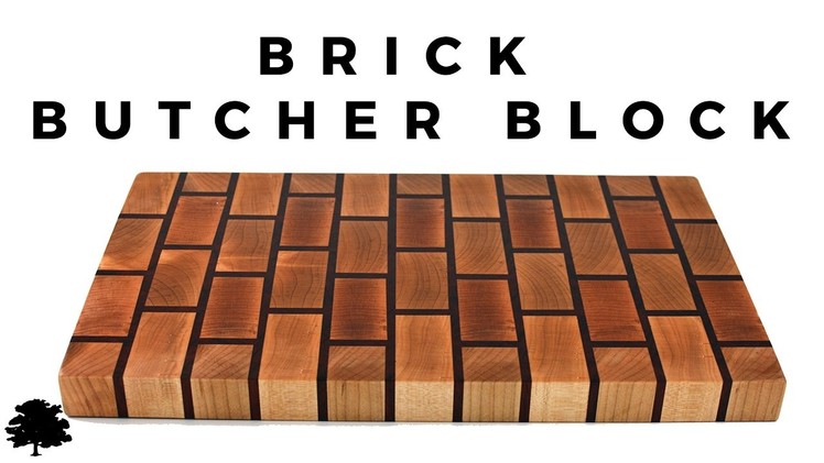 Brick Butchers Block Cutting Board - Maple and Padauk