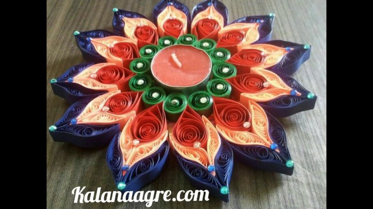 Diwali Diya Decoration : Paper Quilled Diya : Best Diwali Decor