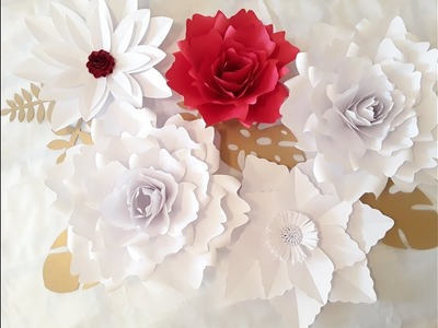 DIY Large Paper Flower Tutorial.October  Flower Series #3