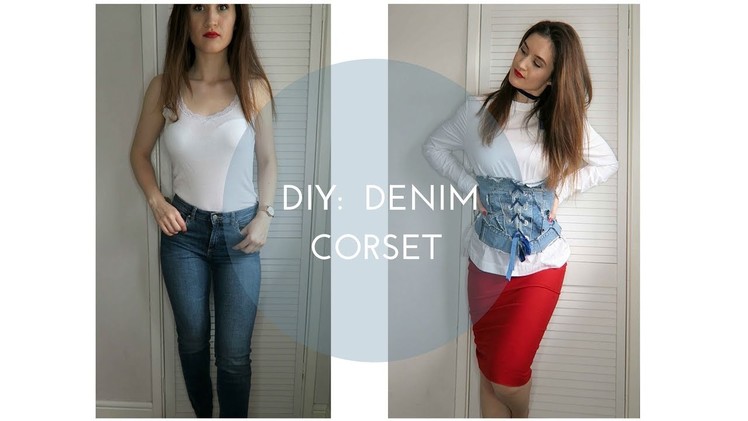 DIY: Retransforming a pair of jeans into a Denim Corset
