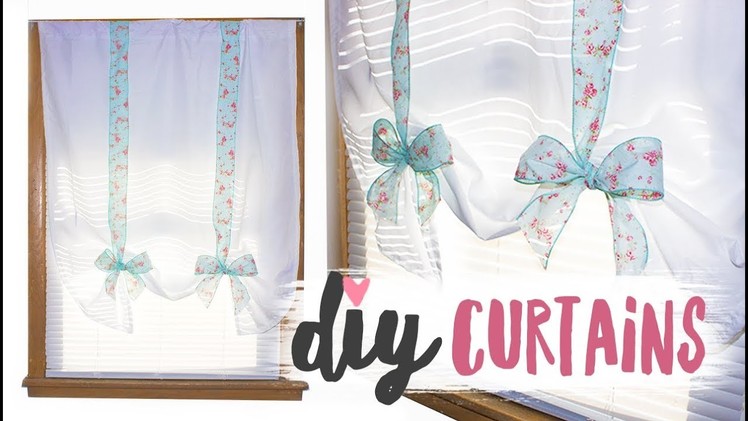 DIY Ribbon Window Curtains | Super Easy & Cute!