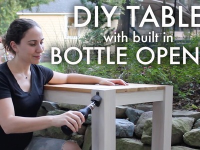DIY Table with Built-In Bottle Opener and Cap Catcher????