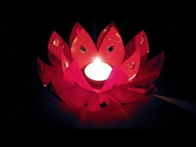 Diya Decoration Idea. how to decorate diwali candle from plastic bottle. diwali decoration ideas