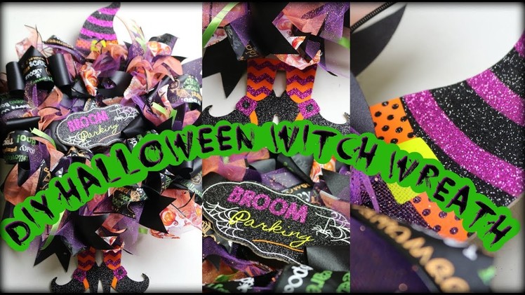Dollar Tree DIY Halloween Witch Wreath-SuperMom