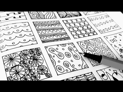 DOODLE PATTERNS Part 4. Mandala, Zentangle, Speed Art, Time Lapse Drawing, Doodling