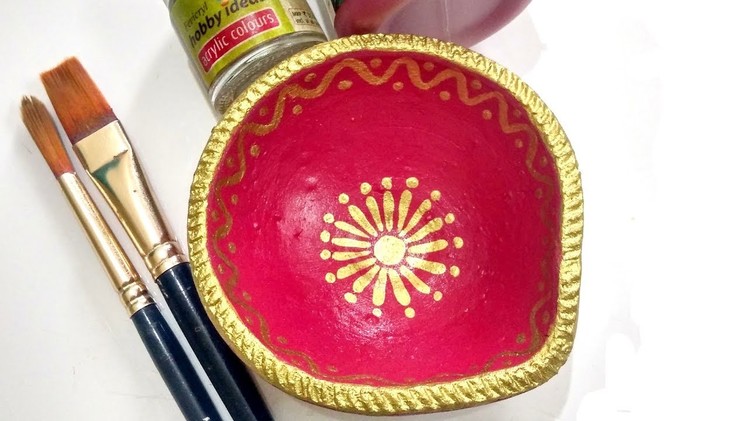 Easy Diya Painting (Part-2) for Diwali | Diya Decoration Ideas | Diwali Decoration DIY