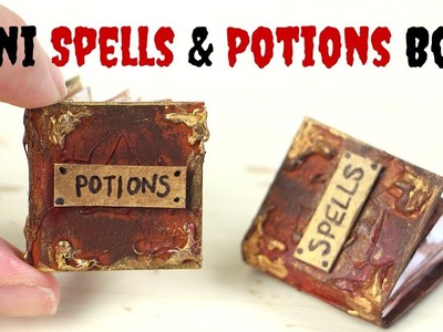Halloween Crafts - How to Make a Recycled Miniature Book - Mini Witchcraft Spells & Potions Book