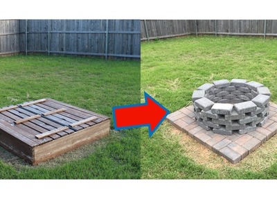 Homemade Brick Fire Pit