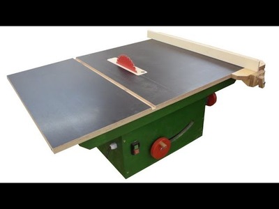 Homemade Table Saw with Wooden Trunnions