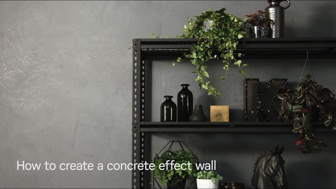 How to create a concrete effect wall