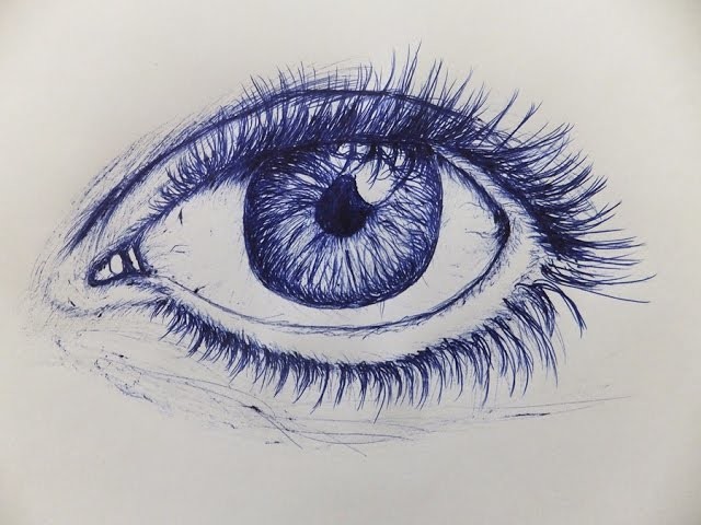 How To Draw An Eye With Ballpoint Pen