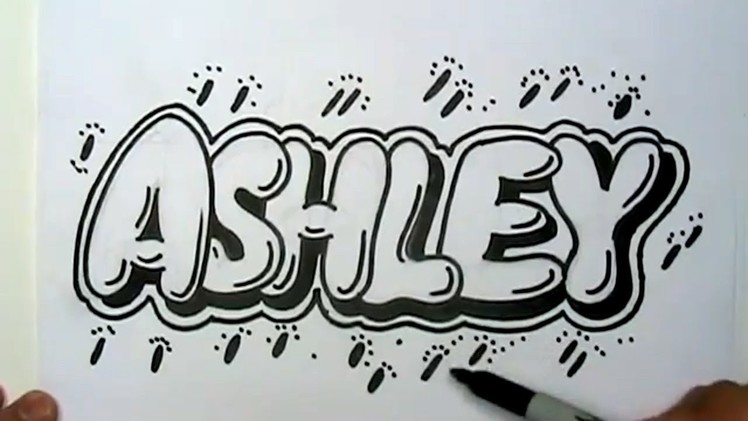 How to Draw Ashley in Graffiti Letters - Write Ashley in Bubble Letters | MAT