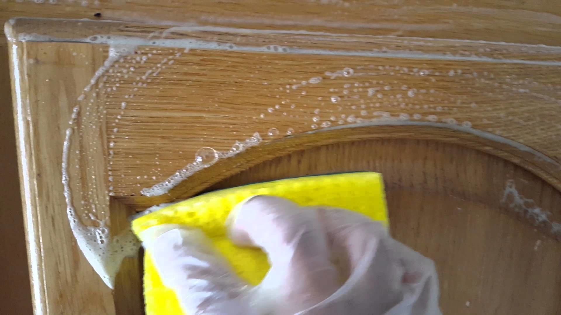 How to get years of grease off your wooden cabinet