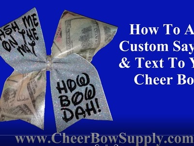 How To Make A Custom Text Glitter Cheer Bow - Cash Me At The Mat - How Bow Dah!