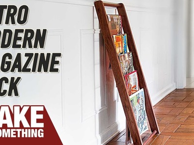 How to Make a Modern Retro Magazine Rack. Woodworking Project