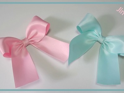 How to make a simple easy bow (How to use twist ties).Ribbon싱글보우 리본 만들기