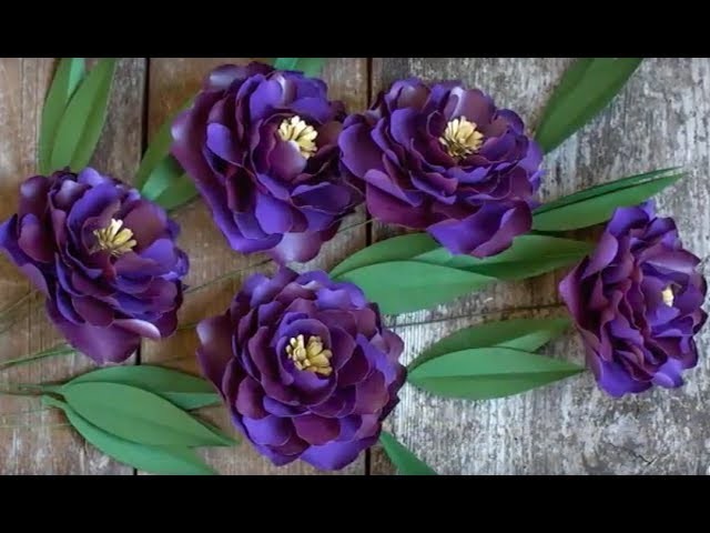 How To Make A Simple Paper Peony Flower - Fall Flower Bouquet Series